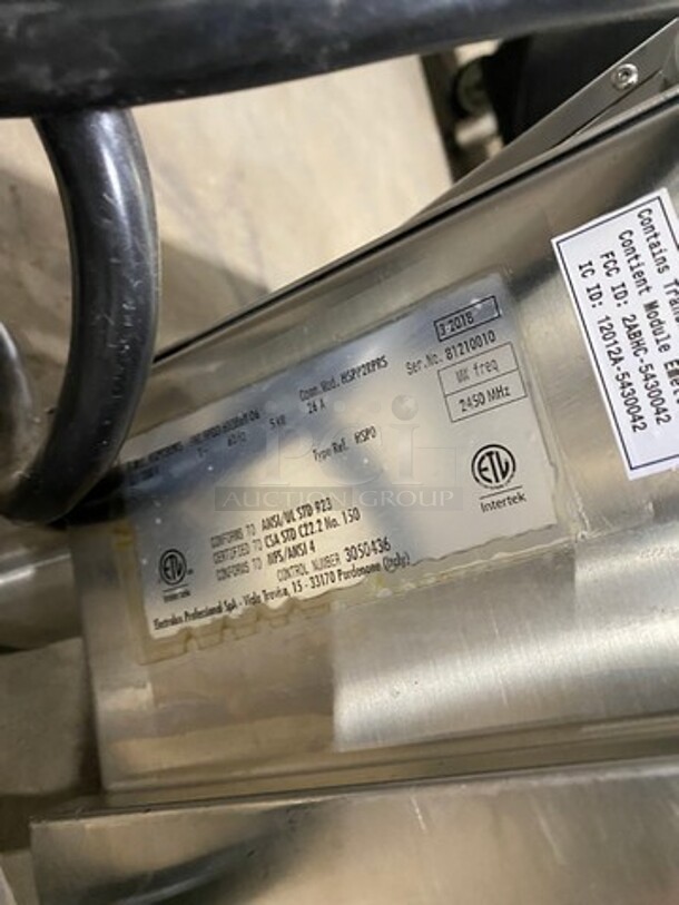 GREAT! LATE MODEL 2018! Electrolux Commercial Countertop Electric Powered Infared Flat Press! With Digital Controls! Stainless Steel Body! On Small Legs! Model: HSPP2RPRS SN: 81210010 208V 60HZ 1 Phase - Image 8 of 9