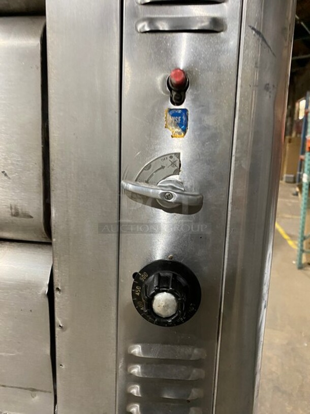 Blodgett Commercial Natural Gas Powered Double Deck Baking/ Pizza Oven! All Stainless Steel! On Legs! 2x Your Bid Makes One Unit! Working When Removed! - Image 11 of 12