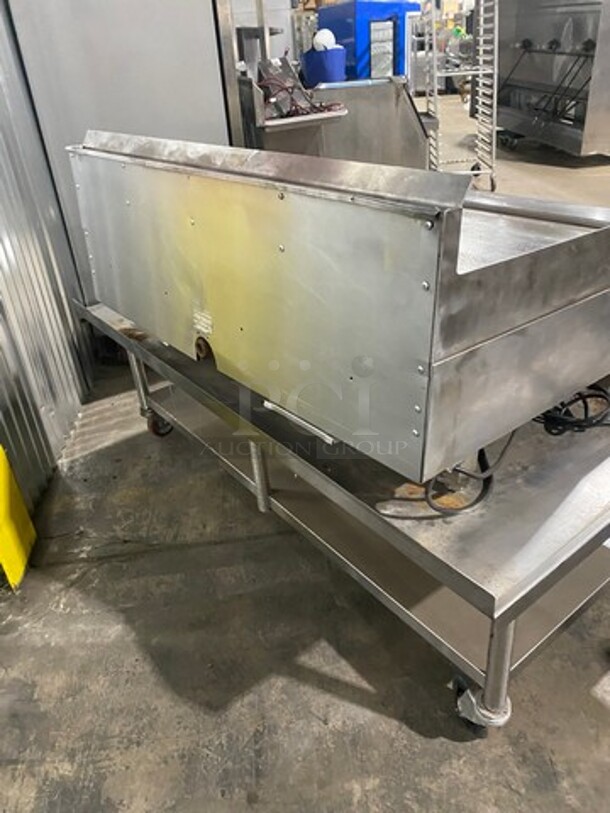 Garland Commercial Countertop Gas Powered Flat Griddle! With Back And Side Splashes! On Equipment Stand! With Storage Space Underneath! All Stainless Steel! On Casters! - Image 3 of 10