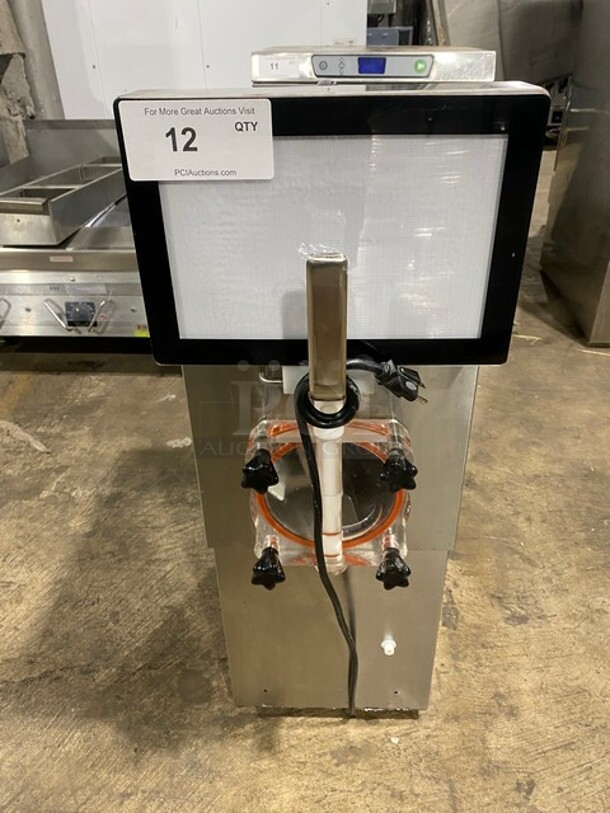 Vevor Commercial Countertop Single Bowl Slushy/Smoothie Frozen Drink Machine! All Stainless Steel! With LED Display Light! 120V! Model: XRJF-11 SN: 230511 6974 4 0039! - Image 1 of 8