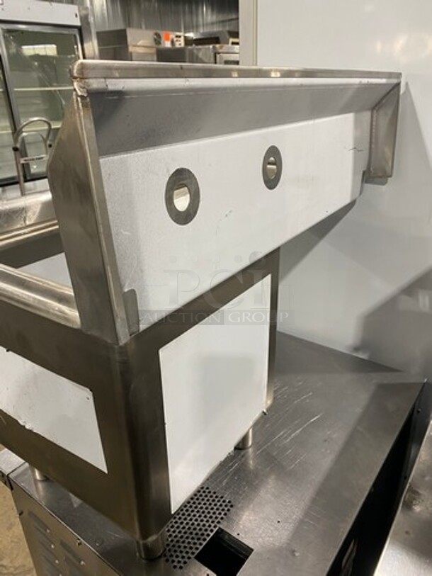NEW! SCRATCH-N-DENT! Sapphire Single Compartment Prep Sink! With Single Side Drain Board! With Back Splash! All Stainless Steel! NO LEGS! Model: SMS1515L - Image 3 of 7