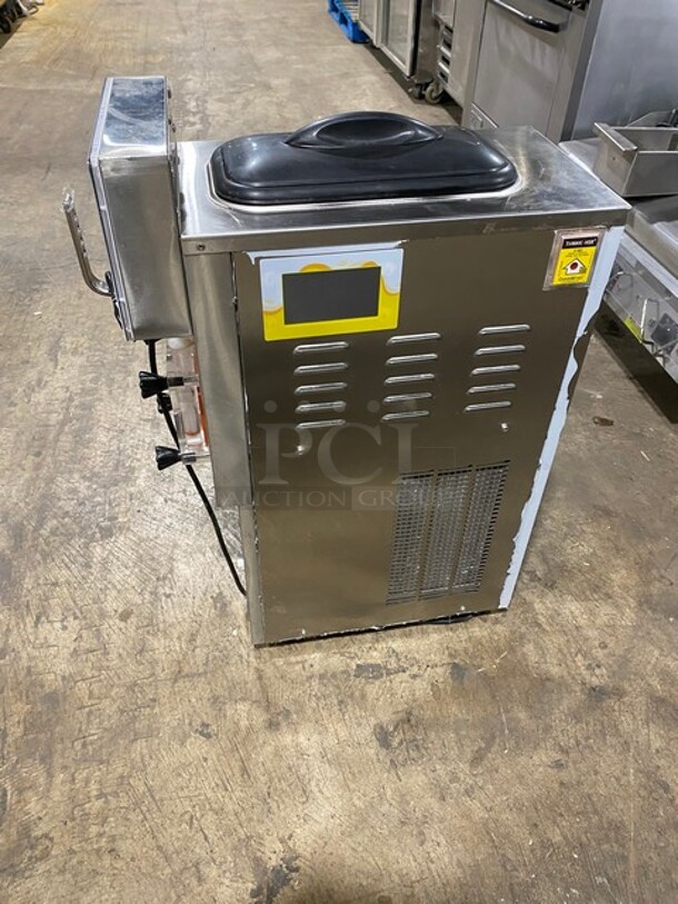 Vevor Commercial Countertop Single Bowl Slushy/Smoothie Frozen Drink Machine! All Stainless Steel! With LED Display Light! 120V! Model: XRJF-11 SN: 230511 6974 4 0039! - Image 2 of 8