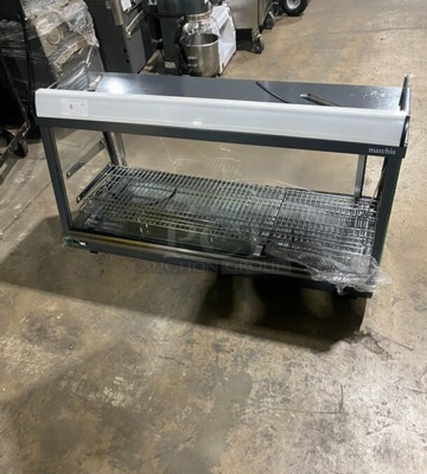 Marchia Commercial Countertop Heated Food Warming Display Case! Glass All Around Showcase Style! With Access Doors! WORKING WHEN REMOVED! Model: MHCC186 115V - Image 1 of 6