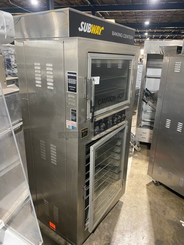 Nuvu Commercial Baking Center Oven Proofer Combo! With Metal Oven Racks! Stainless Steel! On Casters! Model: SUB123 SN: 383592000205 208V 60HZ 3 Phase - Image 4 of 9