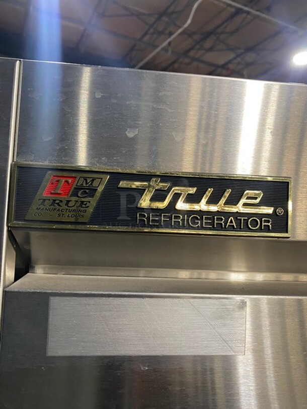 NICE! True Commercial 2 Door Reach In Cooler! Poly Coated Racks! All Stainless Steel! On Casters! Working When Removed! Model: T49 SN:1597956 115V 1PH - Image 7 of 10