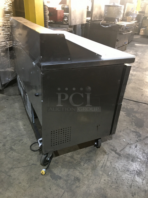 NICE! True Refrigerated Sandwich Prep Table! With Underneath Storage Space! With 2 Drawers! With Poly Coated Rack! With Commercial Cutting Board! All Stainless Steel! On Casters! Model: TSSU6016D2 SN: 8411708 115V 60HZ 1 Phase - Image 3 of 11