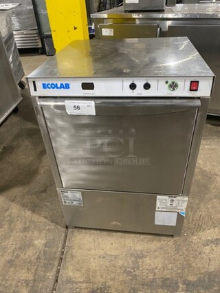 Ecolab Undercounter Dishwasher! All Stainless Steel! Model: ULT1 SN: W150954118 120V 60HZ 1 Phase