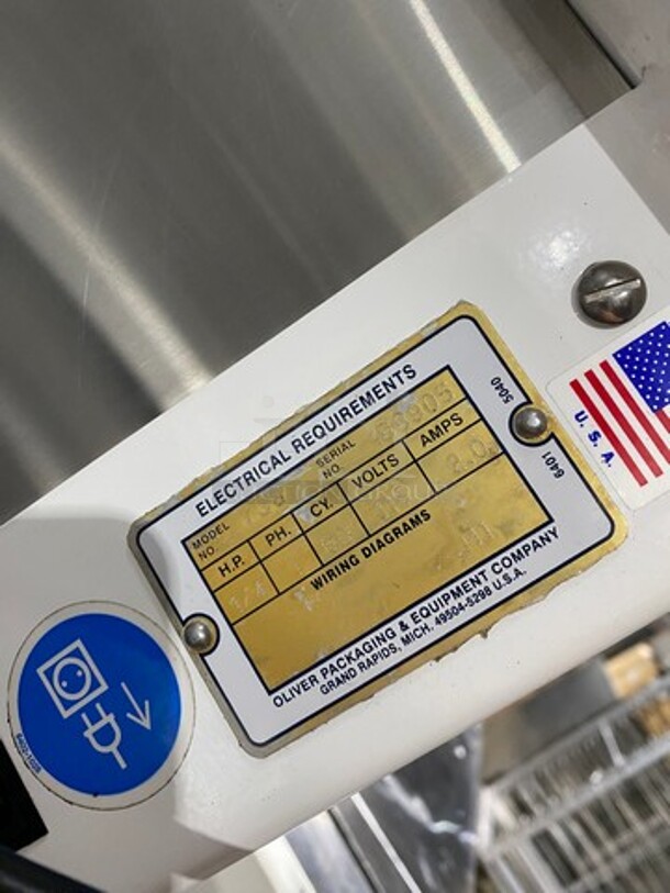 Oliver Commercial Countertop Mini Chip Slicer! Model: 738 SN: 188905 115V 60HZ 1 Phase - Image 6 of 7