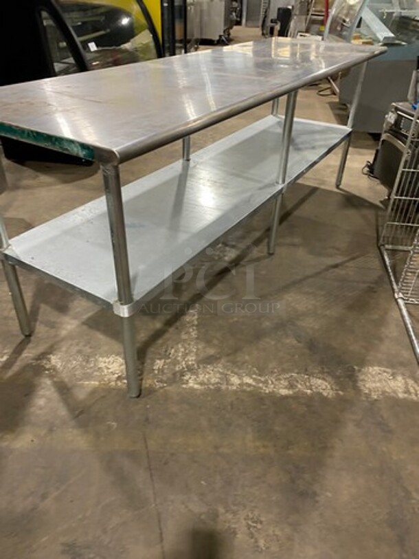 L & J Solid Stainless Steel Work Top/ Prep Table! With Storage Space Underneath! On Legs! - Image 3 of 7