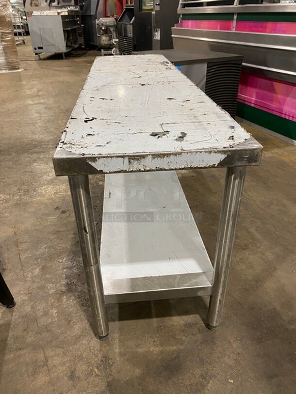 Commercial Worktop/ Prep Top Table! With Storage Area Underneath! Solid Stainless Steel! On Legs! - Image 2 of 6