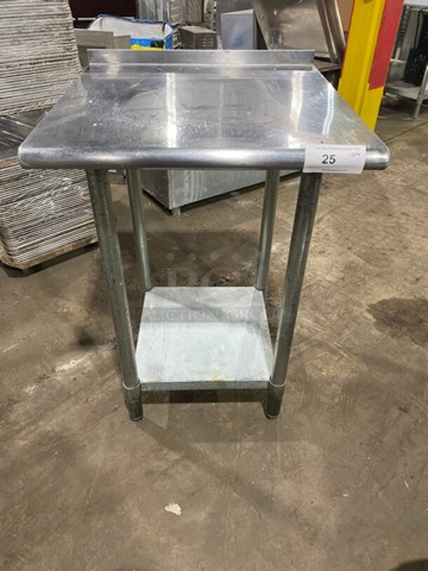 Solid Stainless Steel Work Top/ Prep Table! With Storage Space Underneath! On Legs!