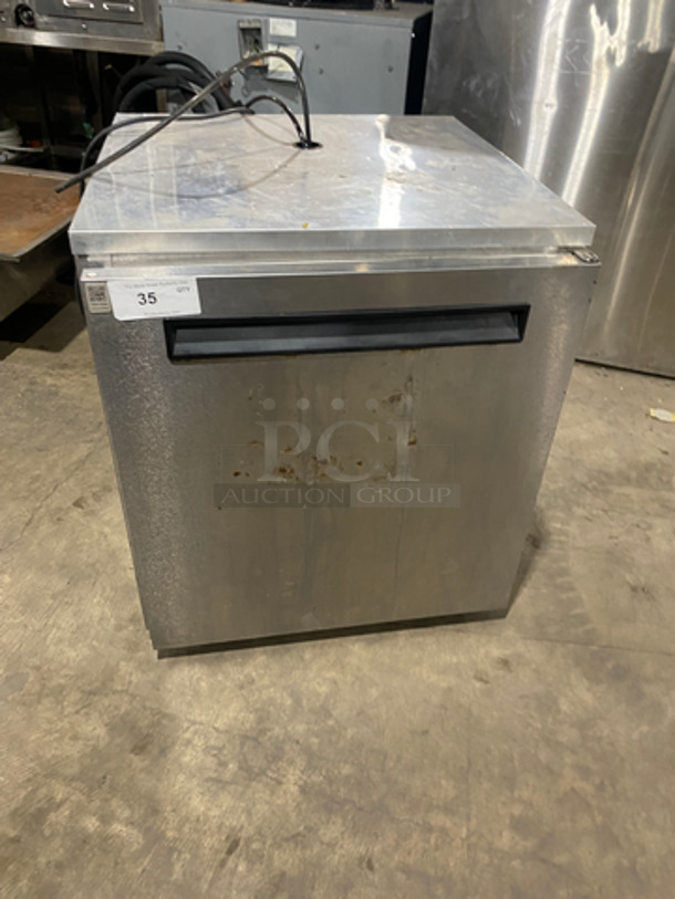 Welbilt Commercial Refrigerated Single Door Lowboy Cooler! All Stainless Steel! Model: ND21RS00 SN: 650100163 115V 60HZ 1 Phase