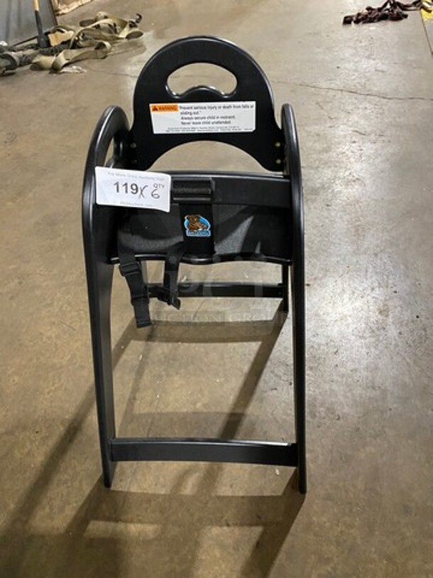 Koala Kare Black Poly Highchair! With Child Safety Straps! 6x Your Bid! - Image 1 of 7