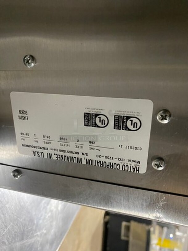 Hatco Commercial Countertop Conveyor Toaster! All Stainless Steel! Model: ITQ17502C SN: 6079551506 208V 60HZ 1 Phase - Image 5 of 8