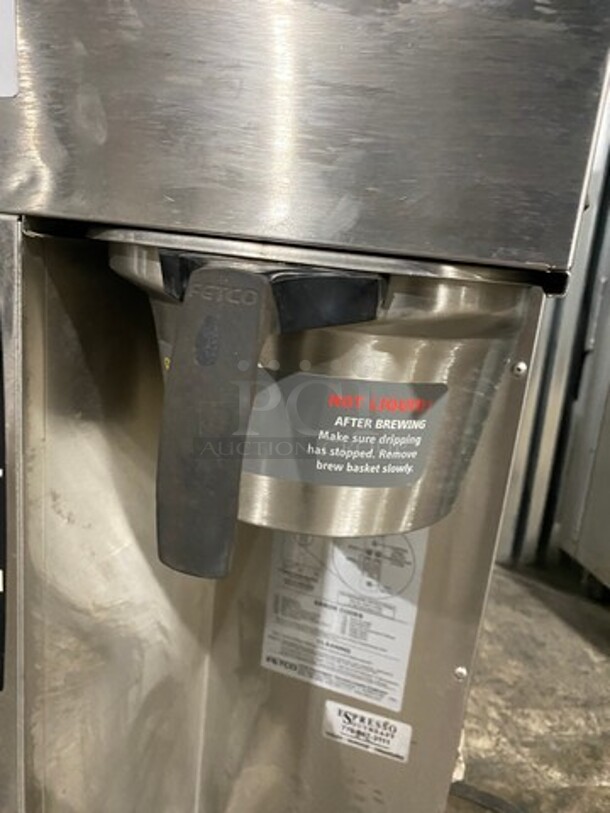 Fetco Commercial Countertop Dual Side Coffee Brewer! All Stainless Steel! On Legs! Model: CBS2052 SN:370110030930B 120/208/240V 60HZ 1/3 Phase - Image 6 of 8