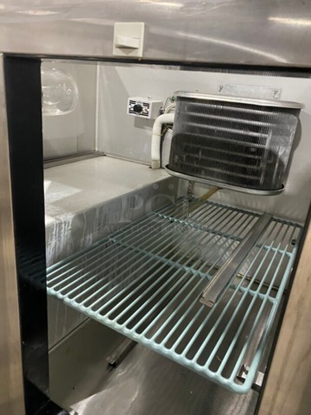 LATE MODEL! 2017 Leader Commercial Refrigerated Sandwich Prep Table! With 2 Door Underneath Storage Space! With Commercial Cutting Board! All Stainless Steel! On Casters! Model: LM36 SN: GA03M0902A 115V 60HZ 1 Phase - Image 6 of 10