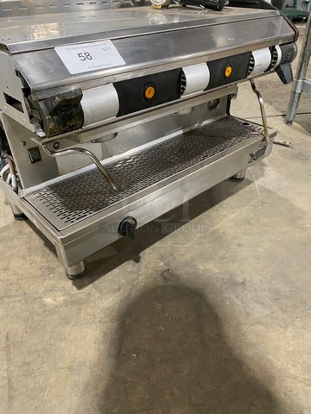 NICE! Conti Xeos Commercial Countertop 2 Group Espresso Machine! All Stainless Steel! On Small Legs! - Image 8 of 10