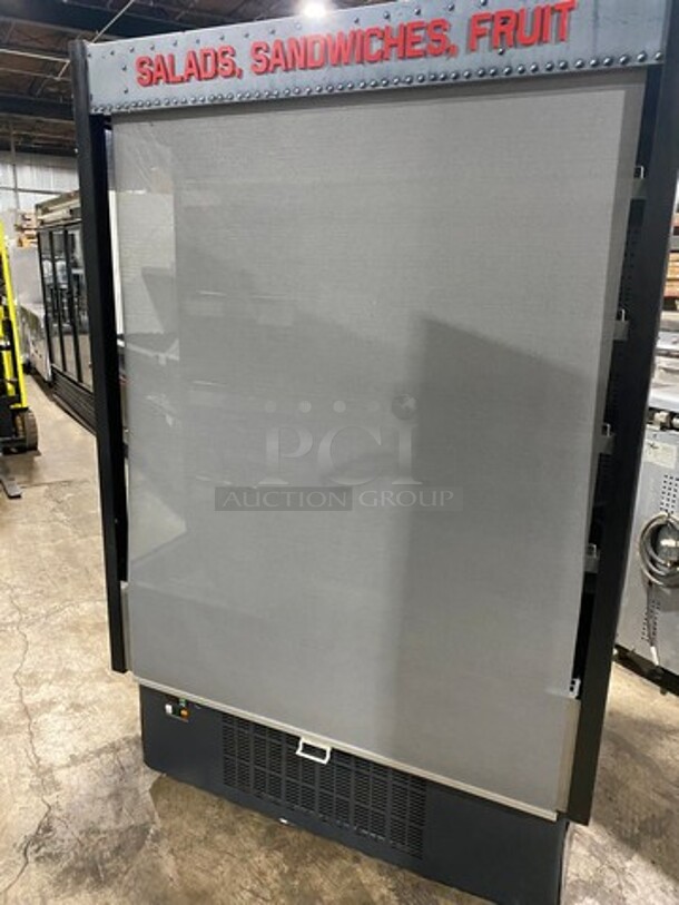 Kool It Commercial Refrigerated Open Grab-N-Go Case Merchandiser! With View Through Sides! With Front Cover! All Stainless Steel! Model: KGHOF50S SN: 1419009 120V 60HZ 1 Phase - Image 8 of 9