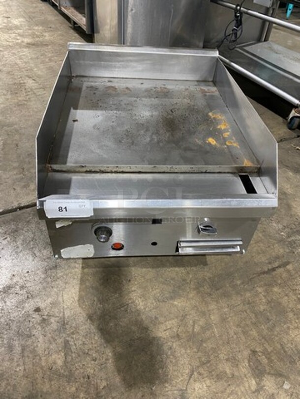 Duke Commercial Countertop Natural Gas Powered Flat Top Griddle! With Back And Side Splashes! All Stainless Steel!