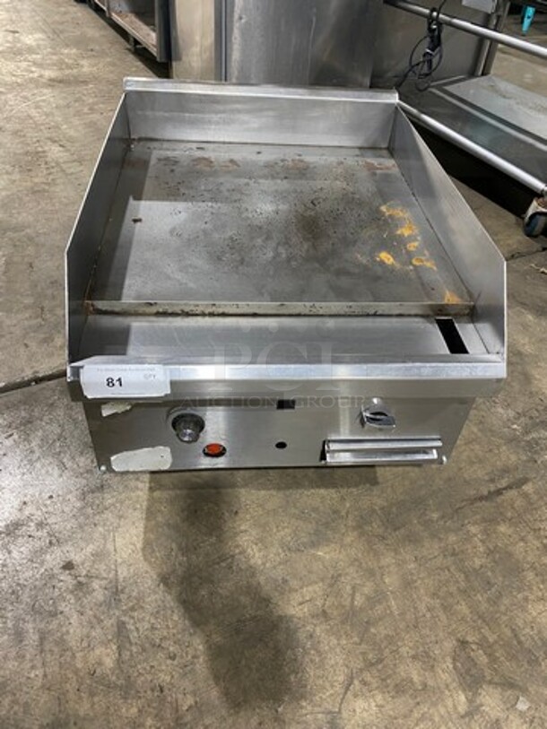 Duke Commercial Countertop Natural Gas Powered Flat Top Griddle! With Back And Side Splashes! All Stainless Steel! - Image 1 of 8