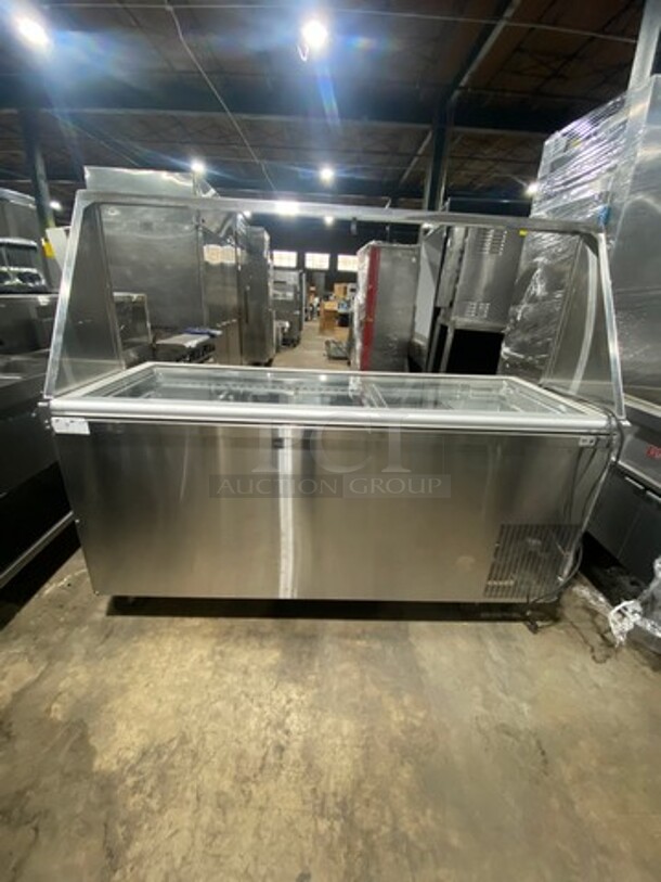 Randell Custom Made Commercial Refrigerated Sandwich Prep Table! With Lowering Sneeze Guard! With 2 Door Storage Space Underneath! All Stainless Steel! Model: 9045K7 SN: W16021911 115V 60HZ 1 Phase - Image 2 of 10