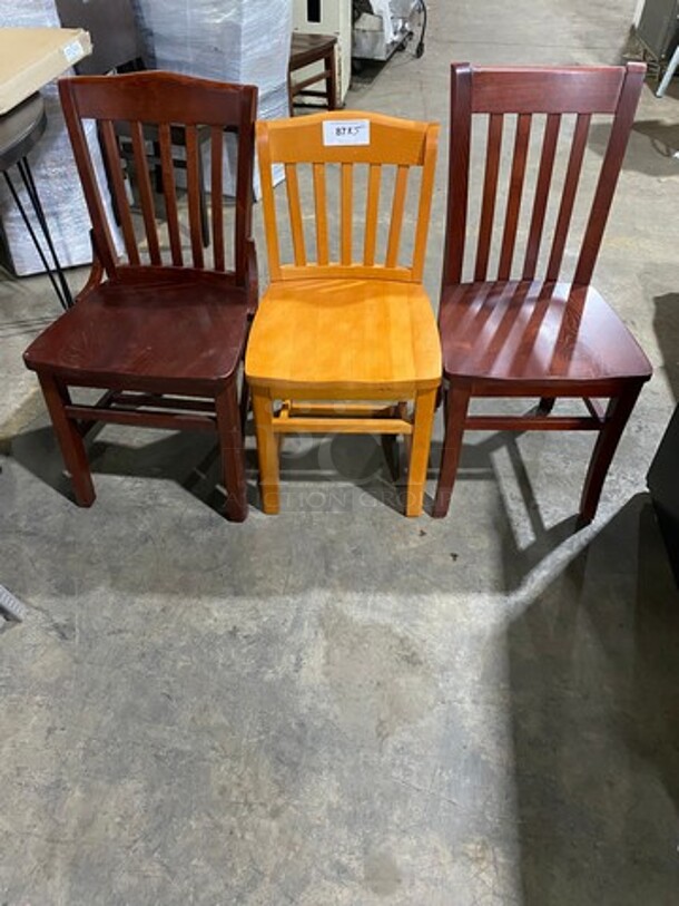 Brand New! Assorted Full Solid Wood Dining Chair! 3 X Your Bid! - Image 1 of 7