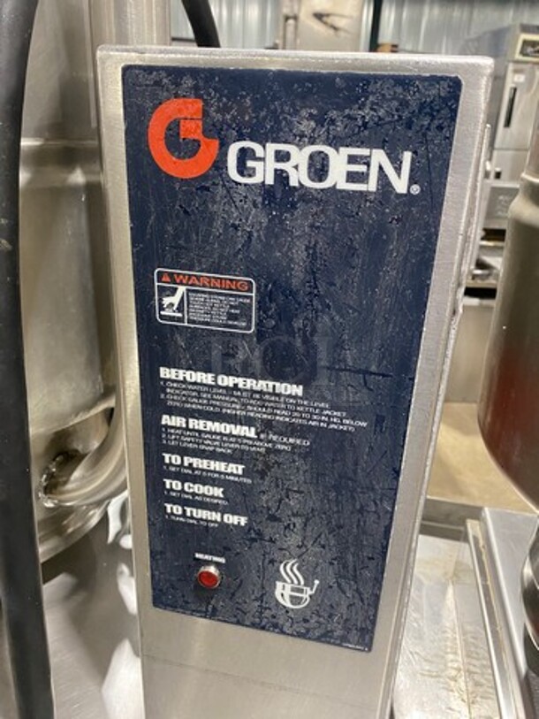 GREAT! Groen Commercial Electric Powered Tilting Soup Kettle! On Equipment Stand! All Stainless Steel! On Legs! Model: TDB40 SN: 86389 & SN: 86387 208V 60HZ 3 Phase - Image 8 of 12