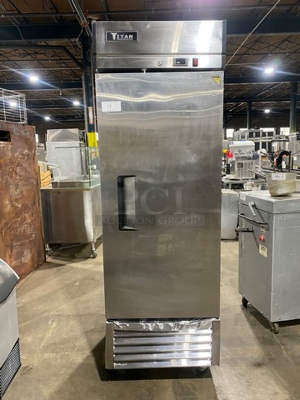 Titan Commercial Single Door Reach In Freezer! All Stainless Steel! On Casters! Model: XTF23BM Sn: ST1819712XTF23BM0014 115V - Image 1 of 10