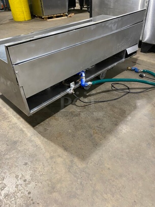 MagiKitch'n Commercial Countertop Natural Gas Powered Mirror Shine Flat Top Griddle! With Back And Side Splashes! All Stainless Steel! WORKING WHEN REMOVED! - Image 4 of 9