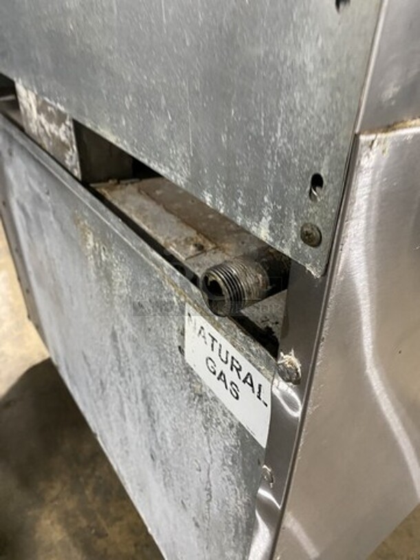 Therma Tek Natural Gas Powered 2 Burner Range With Flat Grill Combo! With Full Size Oven Underneath! Model TMDS36-24G-2-1N Serial 11K02659C! On Legs!  - Image 9 of 9