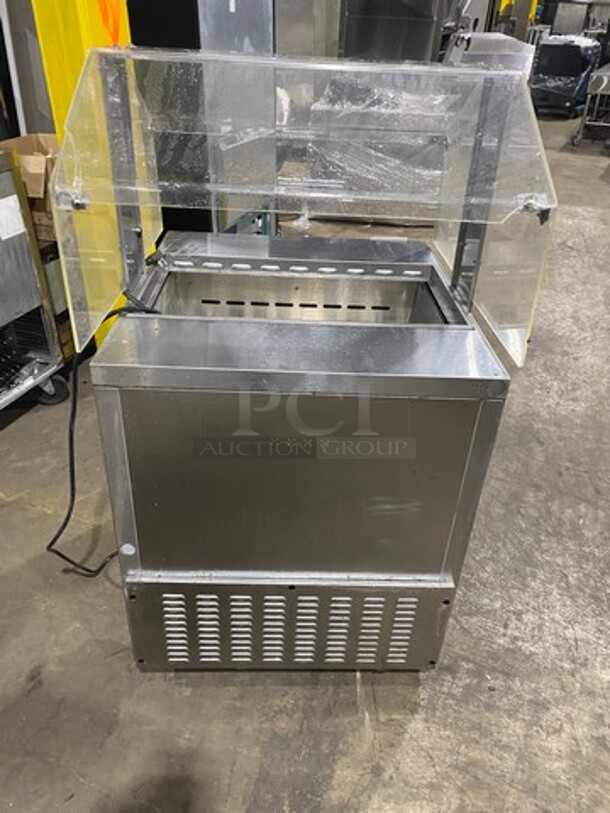 Turbo Air Refrigerated Salad Bar Island! Single Door Storage Space Underneath! All Stainless Steel! Model: MST28711S SN: MS2T902301 115V - Image 4 of 8