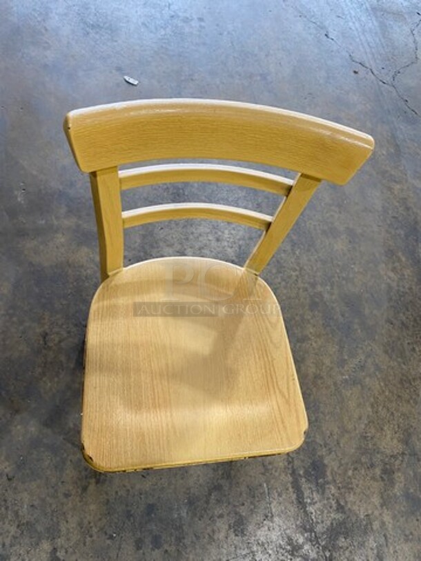 Brigadoon Heavy Duty Metal With Wooden Pattern Finish Dining Chairs! 3x Your Bid! - Image 6 of 9