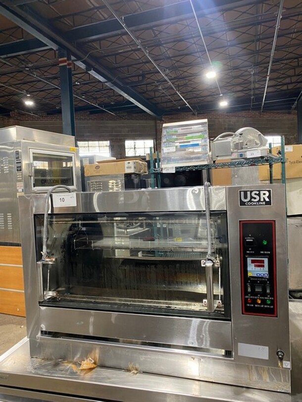 USR Cookline Commercial Countertop Rotisserie Oven! With View Through Door! All Stainless Steel!
