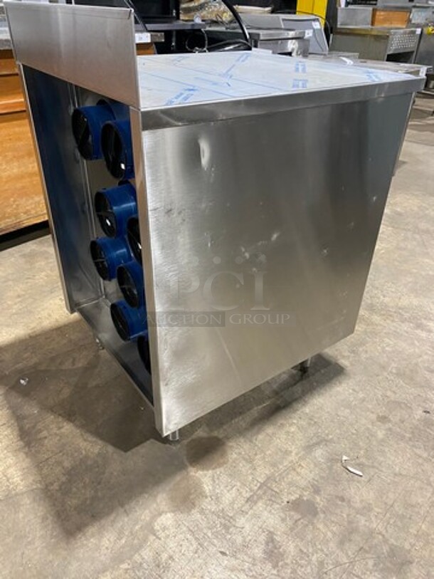 NEW! Commercial Cup Dispenser Stand! With Cup Holders! With Back Splash! Solid Stainless Steel! On Legs! - Image 4 of 8