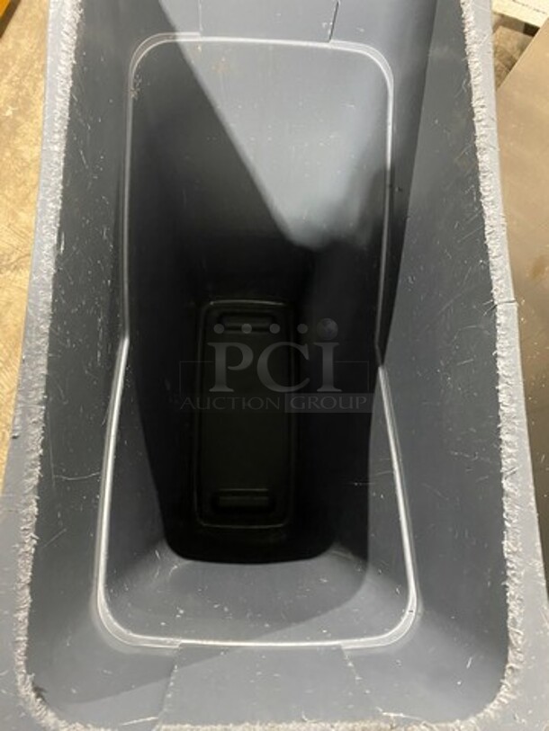 Carlisle Grey Poly Slim Style Trash Bin! - Image 5 of 7