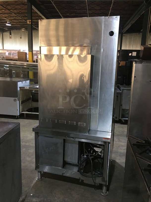 AMAZING! Vulcan Commercial Natural Gas Powered Triple Deck Pressure Steam Cooker! All Stainless Steel! On Legs!  Model: VHL3G SN: 271155958120V 60HZ 1 Phase! - Image 4 of 10