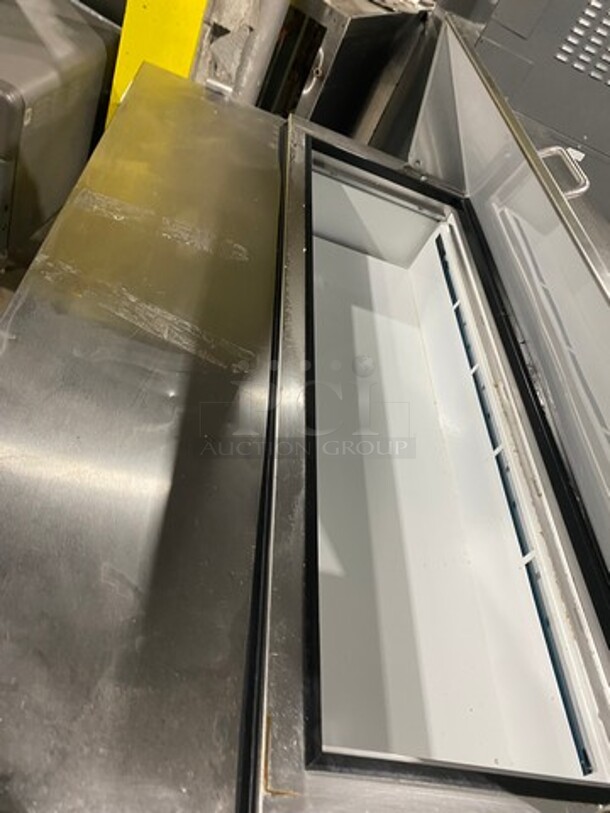 Kool It Commercial Refrigerated Mega Top Sandwich Prep Table! With 2 Door Underneath Storage Space! All Stainless Steel! Model: KSP48 SN: KSP488126002 115V 60HZ 1 Phase - Image 8 of 9
