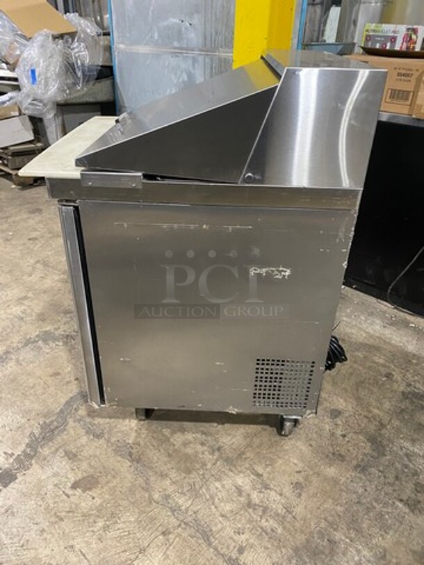 Atosa Commercial Refrigerated Sandwich Prep Table! With Commercial Cutting Board! With Single Door Storage Space! Poly Coated Rack! All Stainless Steel! On Casters! Model: MSF8301 SN: MSF830104216101500C40036 115V 60HZ 1 Phase - Image 3 of 9