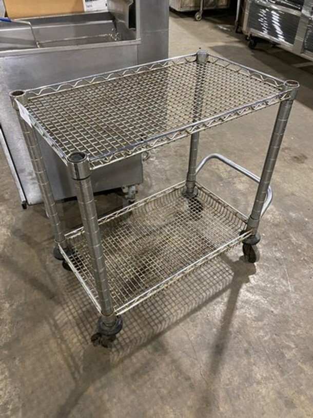 Metal Metro Rack Cart! On Casters! - Image 2 of 4