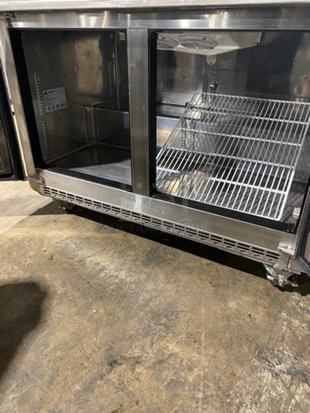 Everest Commercial 2 Door Lowboy/ Worktop Cooler! All Stainless Steel! On Casters! Model: ETBR2 SN: BTBR213020010 115V 60HZ 1 Phase - Image 5 of 8