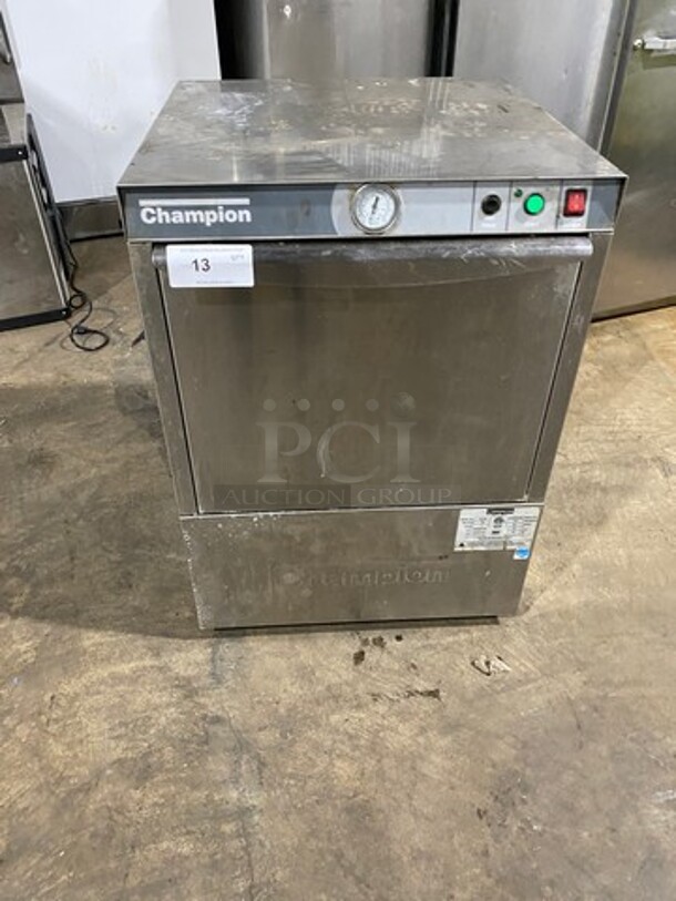 Champion Commercial Under The Counter Dishwasher! All Stainless Steel! Model: UL100 SN: W130336108 120V 60HZ 1 Phase