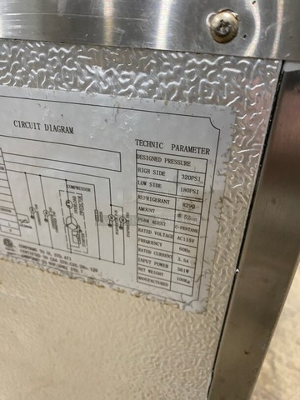 Avantco Commercial Refrigerated 2 Drawer Chef Base! All Stainless Steel! On Casters! Model: 178CBE52HC SN: 6389260217091206 115V - Image 5 of 9