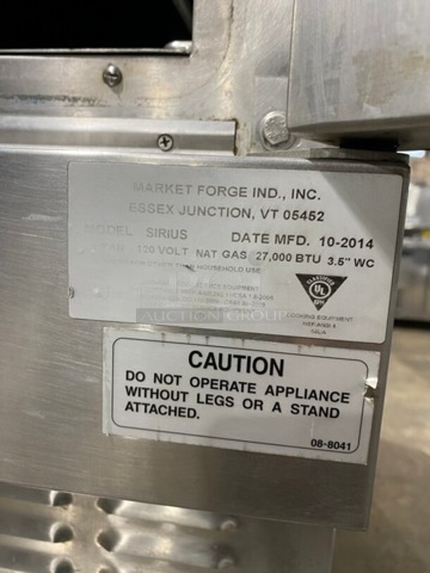 Sweet! 2014 Market Forge Commercial Natural Gas Powered Double Deck Convection  Steamer Cabinet! All Stainless Steel! On Legs! 2x Your Bid Makes One Unit! Model: SIRIUS II-6! - Image 9 of 12