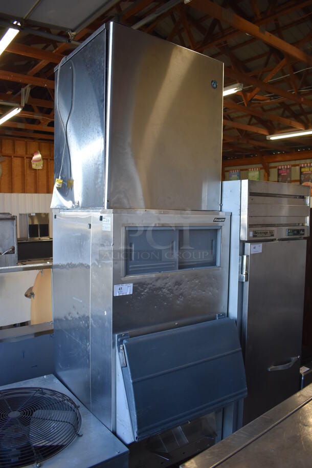 Hoshizaki F-1501MAH Stainless Steel Commercial Ice Head on Follett DEV70SG-30 Stainless Steel Bin. 208-230 Volts, 1 Phase. 30x39x112 - Image 2 of 12