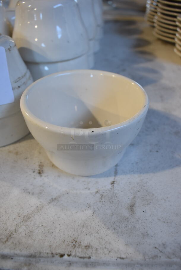 32 White Ceramic Bowls. 4x4x3. 32 Times Your Bid!