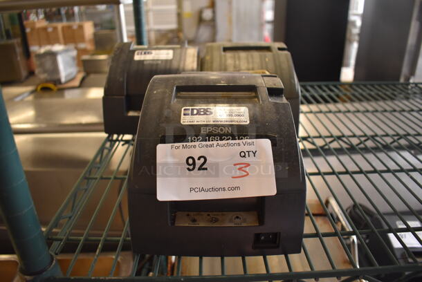 3 Epson M188B Receipt Printers. 6x10x6. 3 Times Your Bid! - Image 1 of 7
