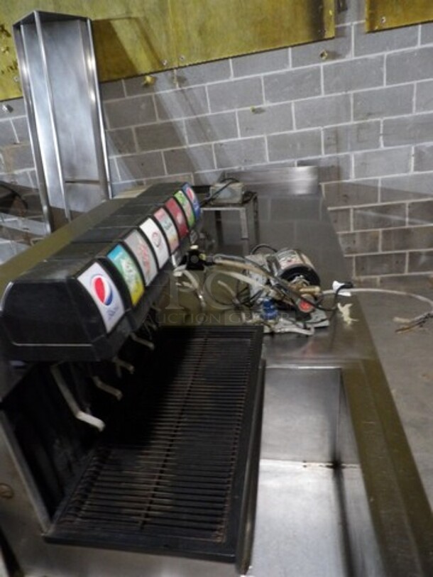 Stainless Prep Table W/Undercounter Storage and Soda Machine
116