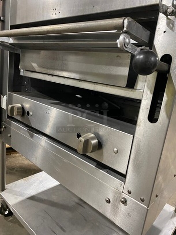Commercial Natural Gas Powered Vertical Upright Char Broiler! All Stainless Steel! On Casters! - Image 6 of 8
