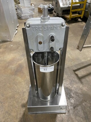 Tre Spade Stainless Steel Sausage Stuffer!