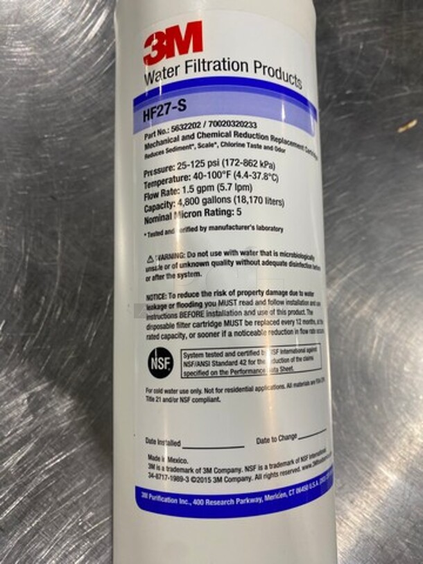 NEW! IN THE BOX! Water Filtration Mechanical And Chemical Reduction Replacement Cartridge! - Image 4 of 5